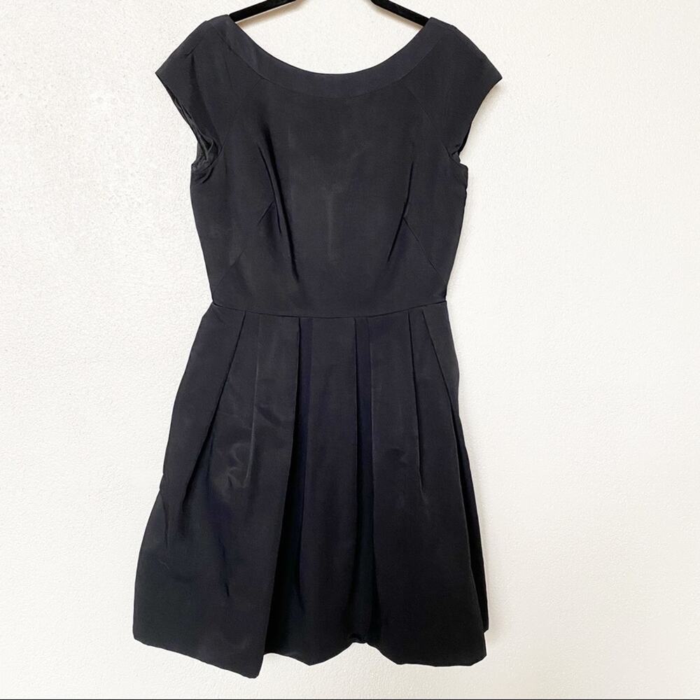 French Connection Scoopneck Bell Skirt Black Dress Size 4